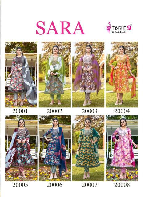 Mystic9 sara vol 20 wholesale gown style kurti
